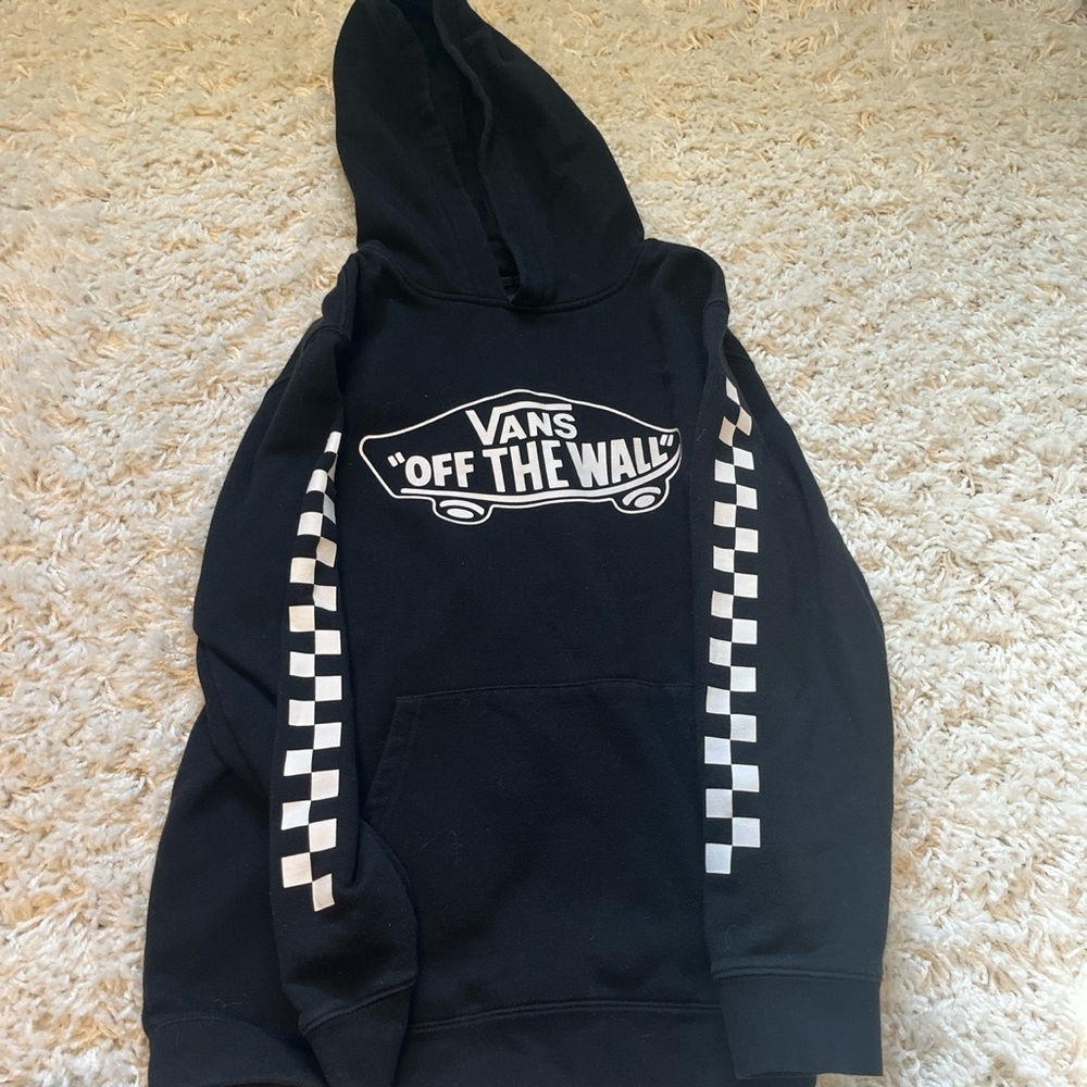 Kids x-large White and black vans hoodie